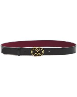 Gucci Interlocking G Buckle Leather Belt - White