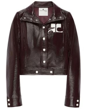 Courreges Courregès Vinyl Jacket - Brown