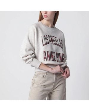 Anine Bing Harry Shrunken La Mélange Sweatshirt - Gray