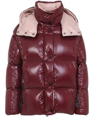 Moncler Short Parka Parana With Hood - Red