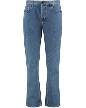 Burberry 5-Pocket Straight-Leg Jeans Cotton - Blue