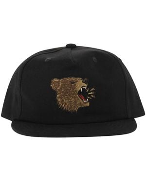 Filson Cotton Baseball Cap With Graphic Embroidery - Black