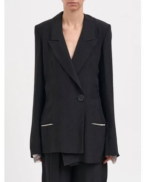 Alessandra Marchi Viscose And Silk Jacket - Black