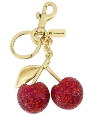 COACH Small Cherry Bag Keychain - Metallic