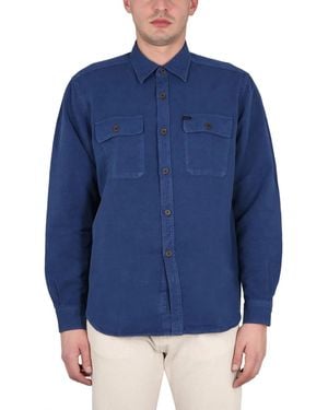 Fay Shirt With Pockets - Blue