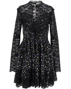 Rabanne Floral Lace Dress - Black