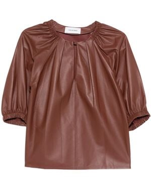 Yves Salomon Sumac Lamb Shirt - Brown