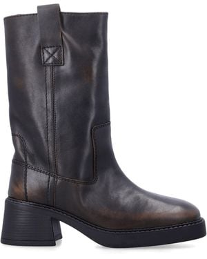 Miista Inaya Leather Boots - Black