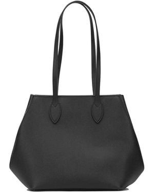 Valextra "Vivi" Small Shoulder Bag - Black