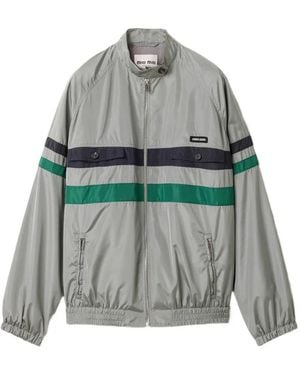 Miu Miu Tech Fabric Jacket - Gray