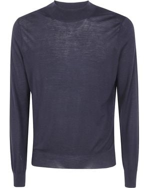 Gran Sasso Long Sleeves Turtle Neck - Blue