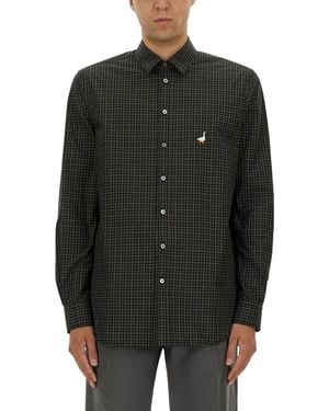 Moschino Shirt With Goose Embroidery - Black