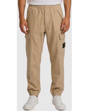 Stone Island Cargo Trousers - Natural