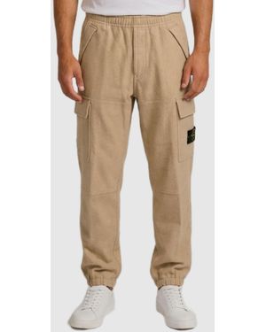 Stone Island Cargo Trousers - Natural