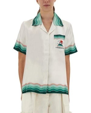 CASABLANCA "Montagne Ondulée" Shirt - Green