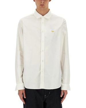 Junya Watanabe Classic Button-Up Shirt With Embroidered Detail - White