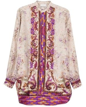 Pierre Louis Mascia Printed Silk Shirt - Pink