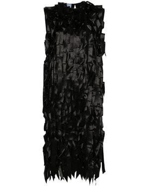 Prada Ribbon-Detail Midi Dress - Black