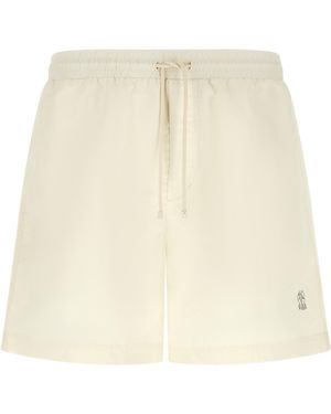 Brunello Cucinelli Solomeo Logo Swimsuit - Natural