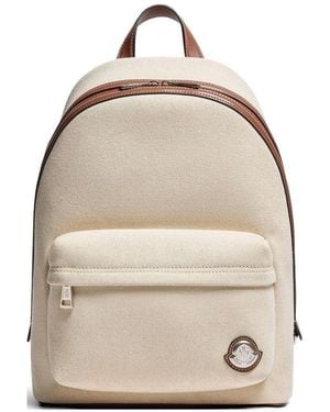 Moncler Carlo Logo-Patch Backpack - Natural