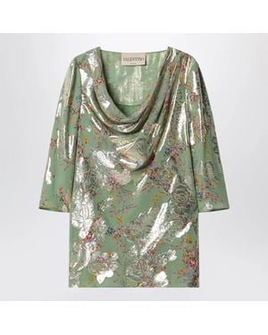 Valentino Garavani Printed Lurex Shirt - Green