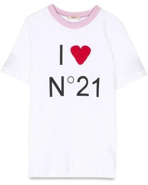 N°21 T-Shirt Mc I Love N21 - White
