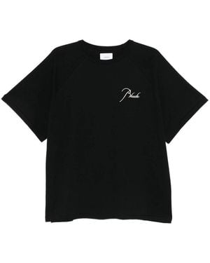 Rhude Reglan-Shoulder T-Shirt - Black