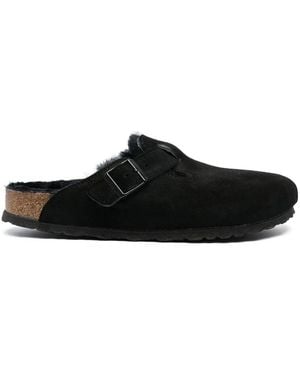 Birkenstock Boston Shearling Sandals - Black