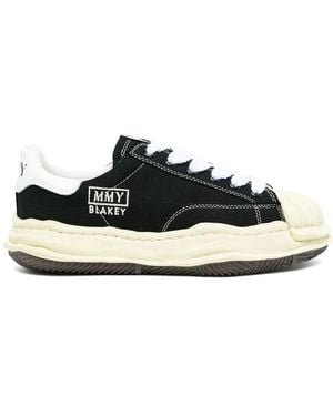 Maison Mihara Yasuhiro Blakey Vintage Color Original Sole Leather Low-Top Sneakers - Black