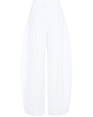 Jacquemus Cotton Ovalo Trousers - White