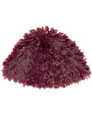 Alanui Bordeaux Polyvinyle Blend Sunset On Manhattan Beanie Hat - Red