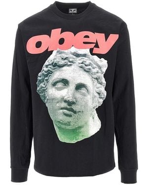 Obey Etruscan Long-Sleeved T-Shirt - Blue
