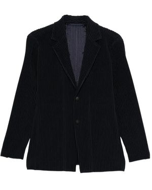 HOMME PLISSÉ Homme Plisse Homme Pliss㉠Issey Miyake Two-Button Jacket - Blue