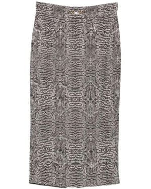 Elisabetta Franchi Midi Skirt - Gray