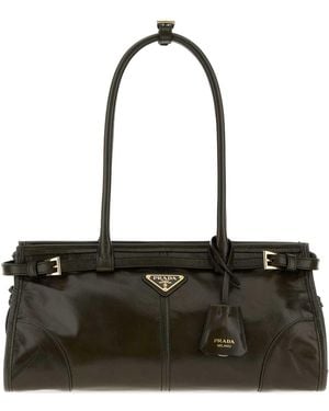 Prada Medium Bonnie Shoulder Bag - Black