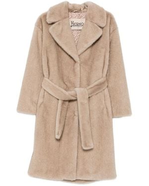 Herno Polyester Coat - Natural