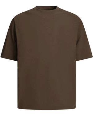 DAIWA PIER 39 "Tech Lightweight" Crew-Neck T-Shirt - Brown