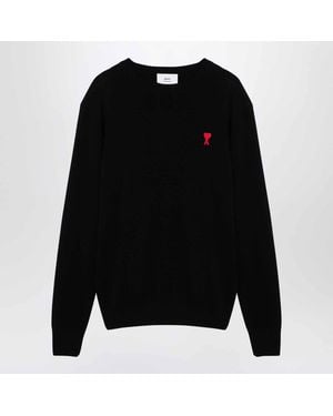 Ami Paris Ami De Coeur Sweater - Black