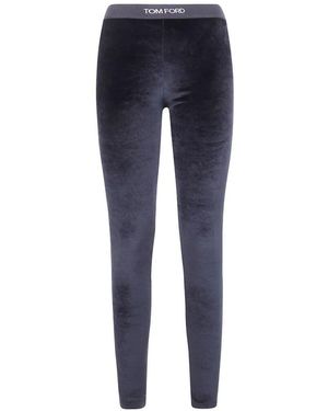 Tom Ford Velvet Leggings - Blue