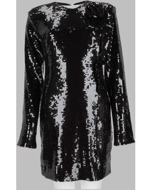ROTATE BIRGER CHRISTENSEN Long-Sleeve Sequin Mini Dress - Black