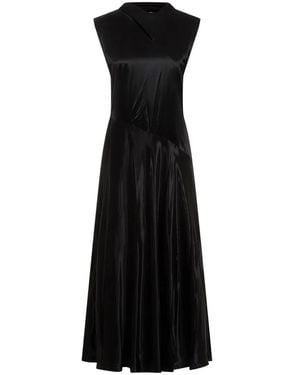 Jil Sander Cupro Long Dress - Black