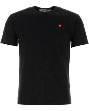 COMME DES GARÇONS PLAY Tshirt Small Emblem - Black