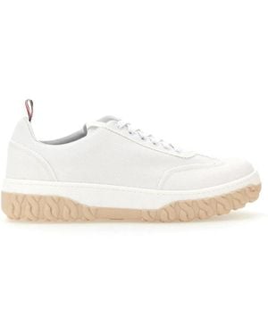Thom Browne Cotton Canvas Sneaker - White