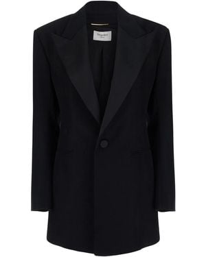 Saint Laurent Giacca Smoking Monopetto - Black