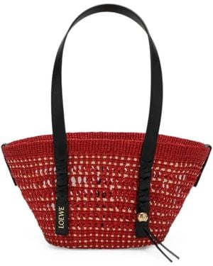 Loewe Small Braid Basket Bag - Red