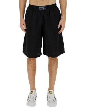 FAMILY FIRST Bermuda With Logo - Black