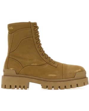 Balenciaga Combat Strike-L20 Boots - Brown
