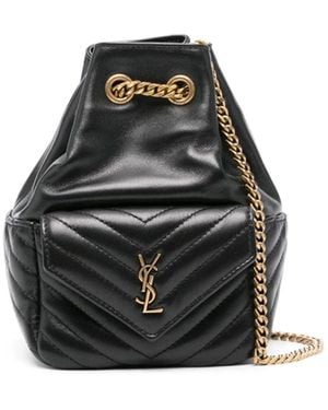 Saint Laurent Joe Mini Bucket Bag - Black