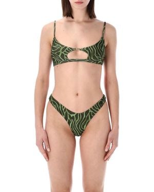 MATINEÉ Taylor Zebra Print Bikini - Green