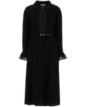 Zimmermann Lace Trim Midi Dress - Black